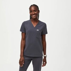 Figs Catarina One-Pocket Scrub Top Charcoal Woman’s XL Technical Collection